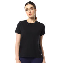 Amante Solid Round Neck Short Sleeves Essential Basic Cotton T-shirt