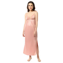 Amante Lace V-neck Sleeveless Full Length Eternal Bliss Satin Chemise