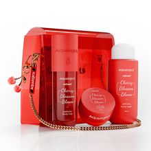 Aqualogica Cherry Blossom Bloom: Body Wash, Hydra Gel, Mist + Sling Bag & Charms Hot Girl Essentials