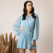 Twenty Dresses By Nykaa Fashion Its Sheer Beauty Playsuit - Blue