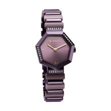Titan 95207Qd01 Purple Glitz Purple Dial Analog Watch for Women