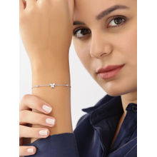 JUPRA Silver Crystal White Butterfly 925 Sterling Silver Bracelet