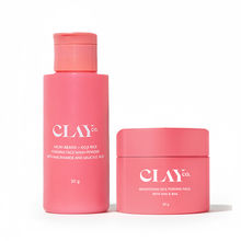 ClayCo Face Wash Powder With Azuki Beans + De Tan Brightening Rice Pudding Face Pack and Mask Combo