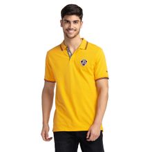 Being Human Men Short Sleeve Regular Fit Polo T-Shirt Yellow