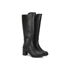 Delize Black Women High Heel Casual Boots