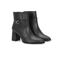 Delize Black Women High Heel Casual Boots