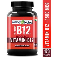 Simply Nutra Vitamin B12 (Methylcobalamin) 1500mcg Supplement