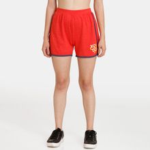 Zivame Rosaline Easy Movement Shorts Flame Scarlet-Red