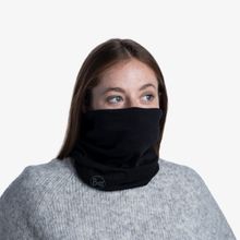 Buff Unisex Medium Weight Merino Wool Solid Black Gaiter (S)