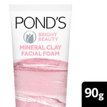 Ponds Bright Beauty Mineral Clay Vitamin B3 Oil Free Glow & Facial Foam