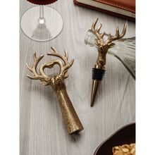 Trovea's Deer Bottle Stopper and Bottle Opener Combo Set