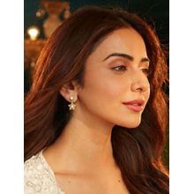 Accessher Gold Ad Star Stud Drop Earrings