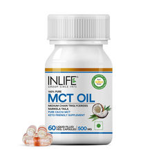 INLIFE Pure MCT Oil C8 C10 Keto Diet Friendly Food Supplement - 60 Vegetarian Capsules