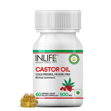 Inlife Castor Oil Supplement 500mg Capsules For Hair And Skin