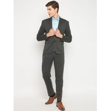 Club York Men Anthra Full Sleeve Solid Notched Lapel Suit Set (Set of 2)