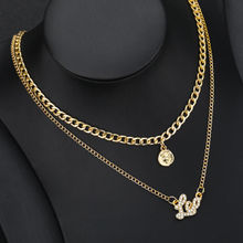 Jewels Galaxy Jewellery For Women Gold Plated Leo Layered Necklace