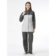ZEEL Premium Colorblock Grey Women Rain Jacket with Pant (Set of 2)
