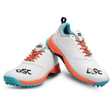 DSC Jaffa 22 Cricket Shoes For Men And Boys White-Orange