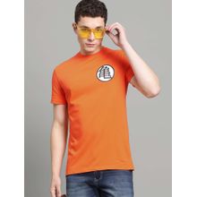 Free Authority Orange Dragon Ball Z Graphic Printed Regular Fit T-Shirt for Men