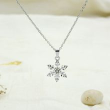 Joker & Witch Let It Go Snow Flake Silver Necklace