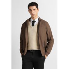 Van Heusen Men Brown Textured Jacket