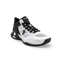 Red Tape Mens Solid Black & White Sneakers