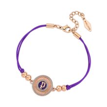 Police Luck Rg W Crystal, Violet Double cord Bracelets For Women