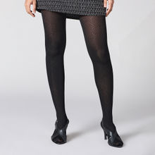 Twenty Dresses by Nykaa Fashion Black Textured Full Length Everyday Stockings