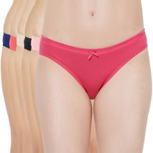 SOIE Women's Solid Brief Panty Combo (Pack of 6) - Multi-Color