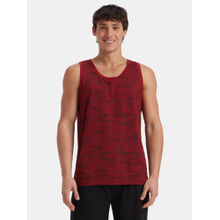 Jockey AM67 Sundried Tomato Men Cotton Blend Printed Tank Top
