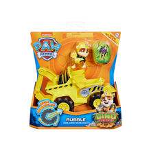 Paw Patrol Dino Rescue Rubble’s Deluxe Rev Up Vehicle with MysteryDinosaurFigure