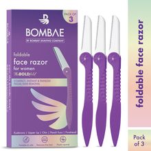 Bombae Foldable Hair Removal Razor For Women For Instant Glowing Skin - Pack Of 3