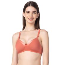 Candyskin Women Coral Lightly Padded Non Wired Cotton Bra