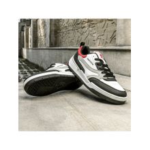 Red Tape Men's Solid White Red Sneakers