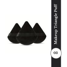 Rhe Cosmetics Mini Tringle Pizza Powder Puff & Makeup Blender Sponge - Black