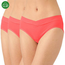 Inner Sense Organic Cotton Antimicrobial Maternity Panty Pink (Pack of 3)