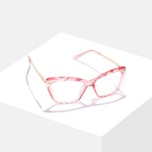 Haute Sauce Women Clear Lens Pink Cat Eye Sunglasses (55)