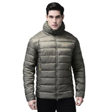 WOODLAND Men Olive Solid Puffer Jacket
