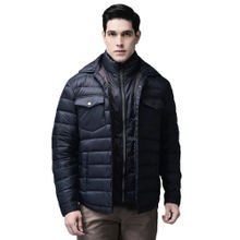 WOODS Men Navy Blue Solid Puffer Jacket