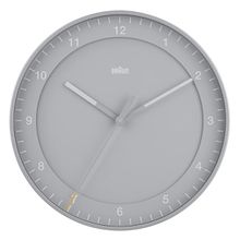 Braun Classic Large Wall Clock with Silent Sweep Movement Grey