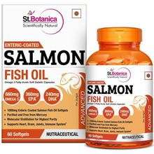 StBotanica Salmon Fish Oil 1000mg Advanced 660mg Omega 3 - 60 Enteric Coated Softgels