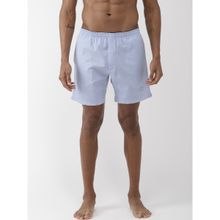 Levi's Men Soft Cotton 300 Ls Solid Plain Woven Boxer Shorts With Pockets Blue