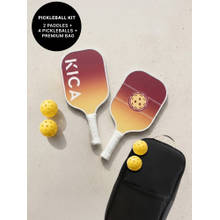 Complete Pickleball Set-2 Fiberglass Paddles,2 Indoor Balls,2 Outdoor Balls & Carry Bag KIC700(OS)