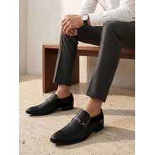 REGAL Men Black Leather Loafers