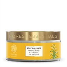 Forest Essentials Body Polisher Sandalwood & Turmeric - Body Scrub for Tan Removal