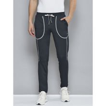Alcis Men Charcoal Grey Solid Slim Fit Running Track Pants