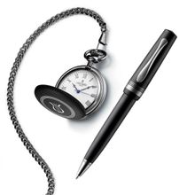 Lapis Bard Gift Set Lapis Bard Classic Windsor Ballpoint Pen With Timekeeper - Matt Black