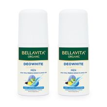 Bella Vita Organic Deowhite Under Arm Natural Roll On Deodorant Stick for Men - Pack of 2