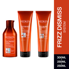 Redken Frizz Dismiss Sulphate Free Shampoo, Hair Mask & Rebel Tame Cream Combo
