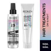 Redken Day & Night Hair Treatment Combo - Acidic Bonding Concentrate Leave-In Treatment & One United